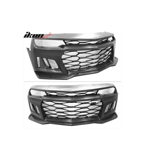 Ikon Motorsports Fits 14-15 Chevy Camaro IKON 6th Gen ZL1 Conversion Front  Bumper