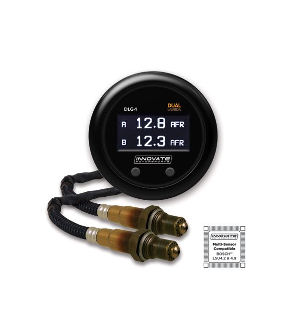 Innovate Motorsports DLG 1 Dual Lambda Air Fuel Ratio Gauge Includes Bosch LSU 4.9 sensors